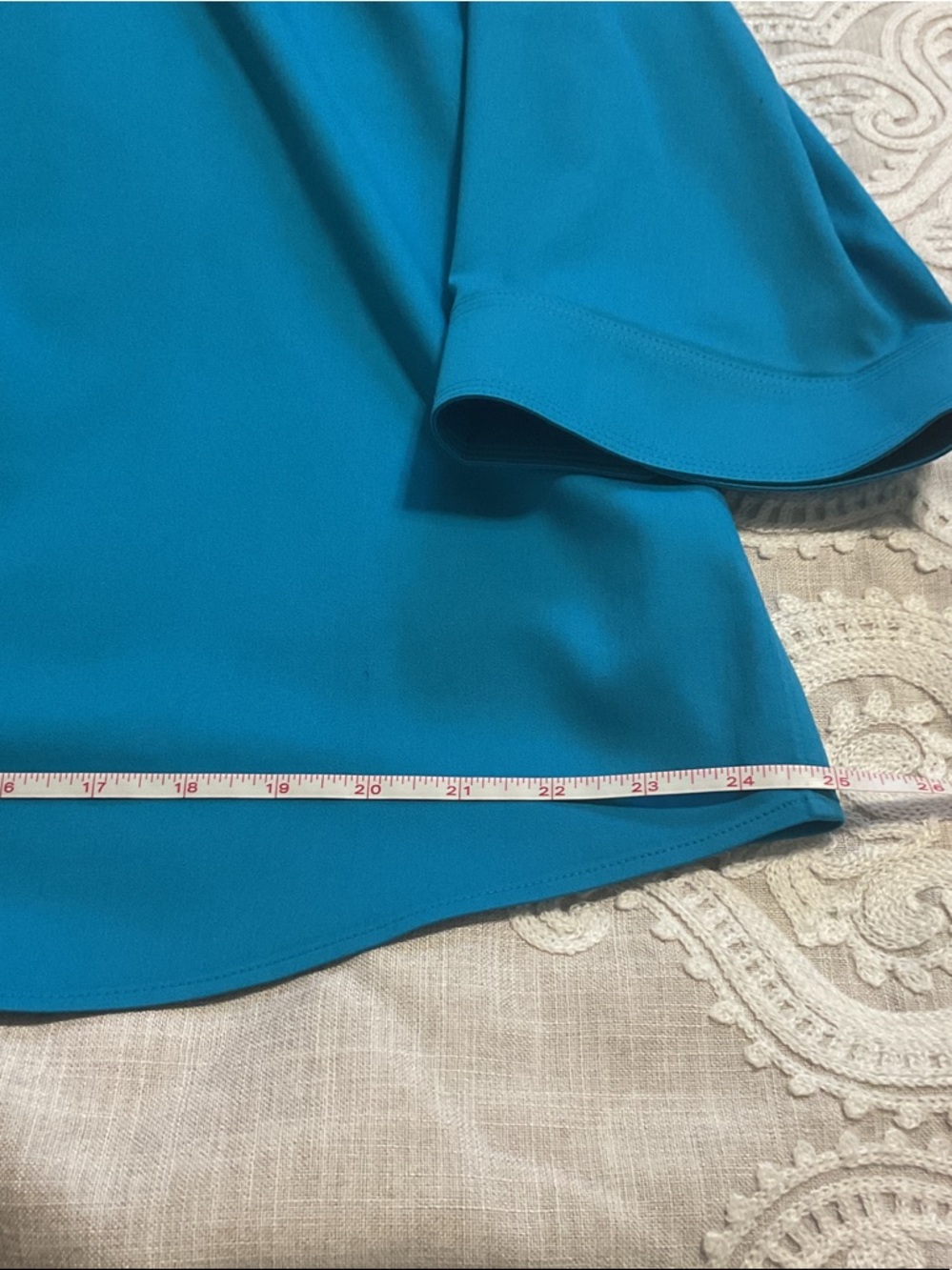 Chico's Vibrant Teal Button-Front Blouse - Picture 10 of 11